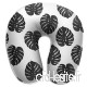 Travel Pillow Tropical Black White Palm Memory Foam U Neck Pillow for Lightweight Support in Airplane Car Train Bus - B07V73LCGL
